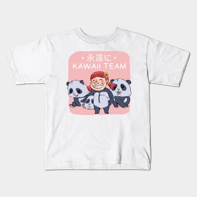 Forever Kawaii Team Kids T-Shirt by yuhunaya